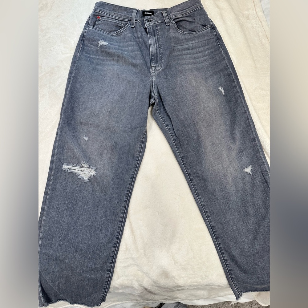 Hudson gray wide leg jeans size 31